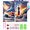 (US Local)2Pack Lighthouse 5D DIY Full Round Drill Big Size Diamond Painting Kit Home Decoration 40x70cm