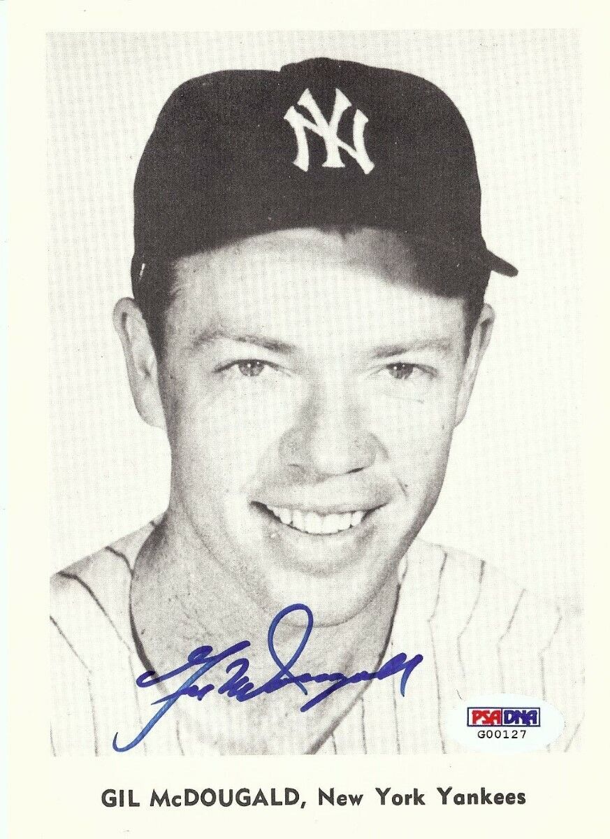 Gil McDougald Signed Autographed 5X7 Photo Poster painting Jay Publishing NY Yankees PSA G00127