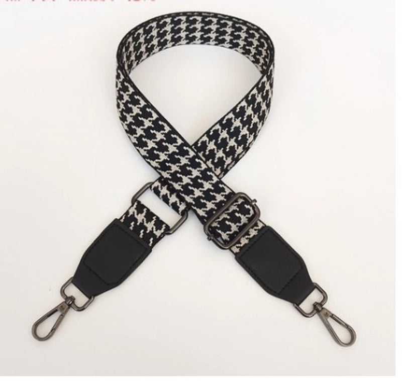 Houndstooth Shoulder Bag Accessory Strap Adjustable Wide Shoulder Strap Single Shoulder Crossbody Stylish Bag Accessories Color Package Strap