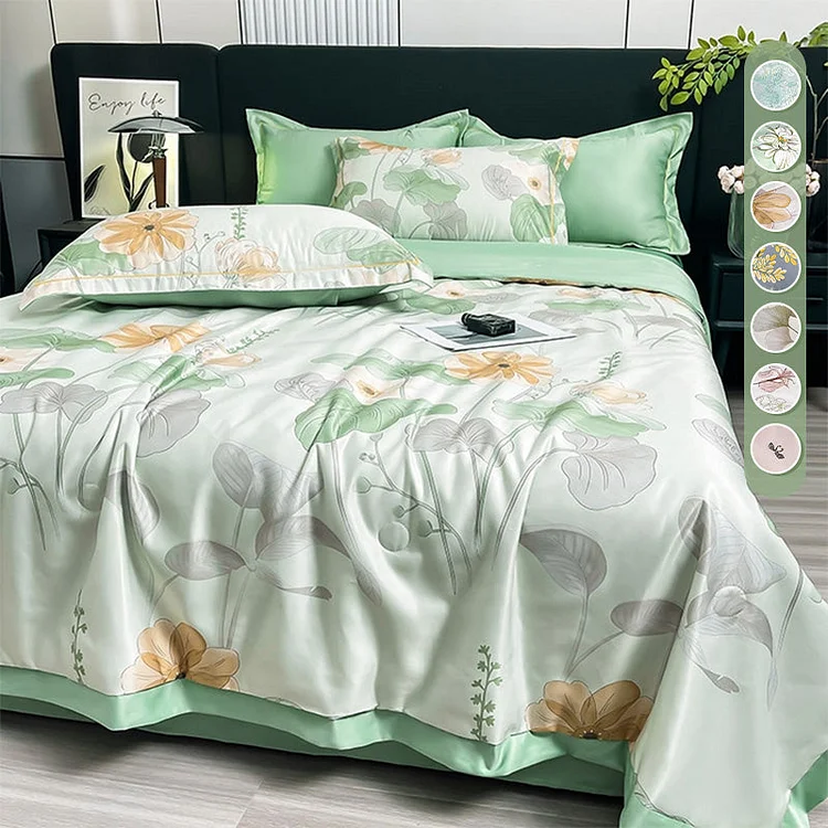 🎁End-of-Summer Sale!⏳Breathable & Cooling Quilt 4-Piece Set