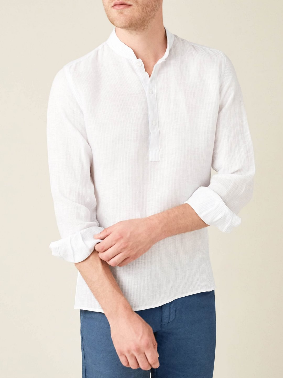 Thin Striped Linen Shirt