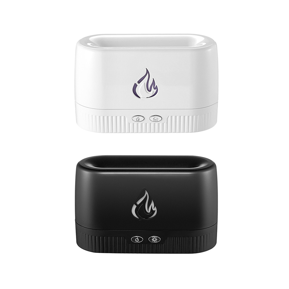 

Flame Air Humidifier Essential Oil Diffuser Aroma Mist Maker Aromatherapy, Black, 501 Original