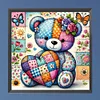 Diamond Painting -DIY Full Square Drill Colorful Patchwork Bear(35*35 CM)