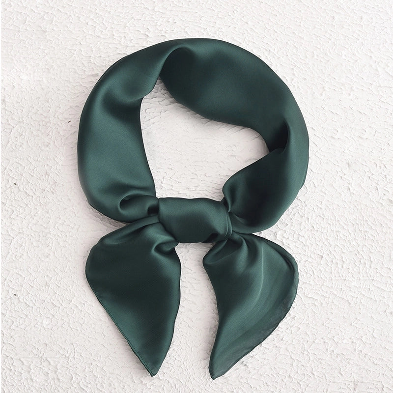 Solid Color 70 Square Scarf Daily Simple Silk Scarf Square Scarf Women Fashion Commuter Minimalist Silk Scarf Various Color Silk Scarf