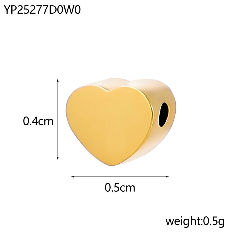 1 Piece 8 * 15mm 304 Stainless Steel Heart Shape Polished Pendant Chain Jewelry Accessories