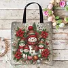 Christmas Snowman-11CT DIY Stamped Cross Stitch Shopping Bag 40*40cm tapestrymarket