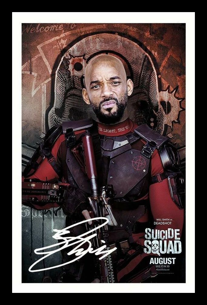 Will Smith - Suicide Squad Autograph Signed & Framed Photo Poster painting