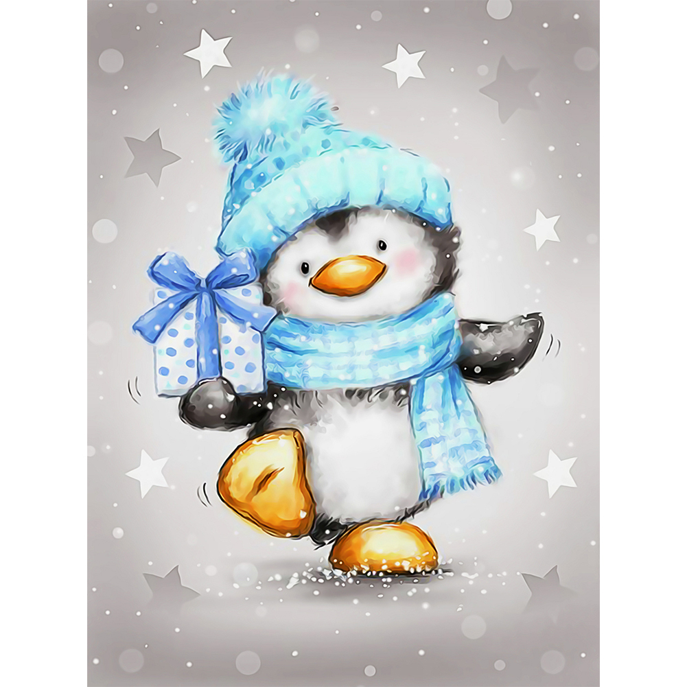 

35*45CM - Round Drill Diamond Painting - Penguin, 501 Original