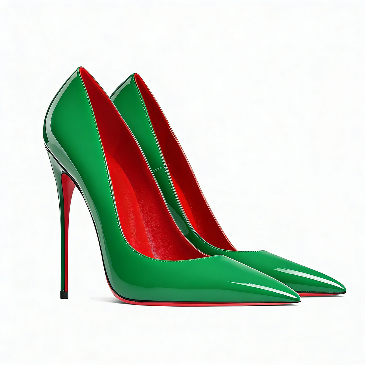 120/100mm Red Bottom Women's Party Wedding Heels Patent Pumps-MERUMOTE