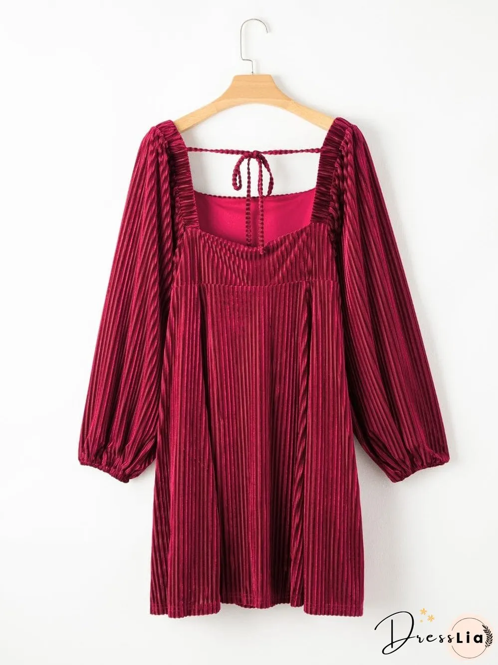 Square Neckline Mini Dress