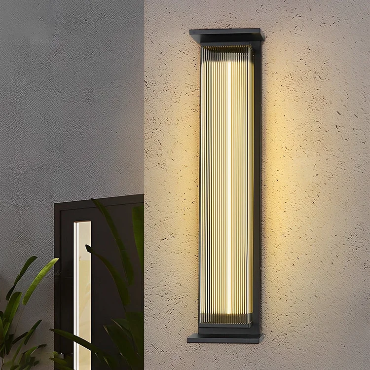Creative Strip Waterproof Black Modern LED Wall Lamp Outdoor Wall Lights - Appledas