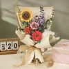 Wooden flower flower building block flower assembly diy flower arrangement children's puzzle gift