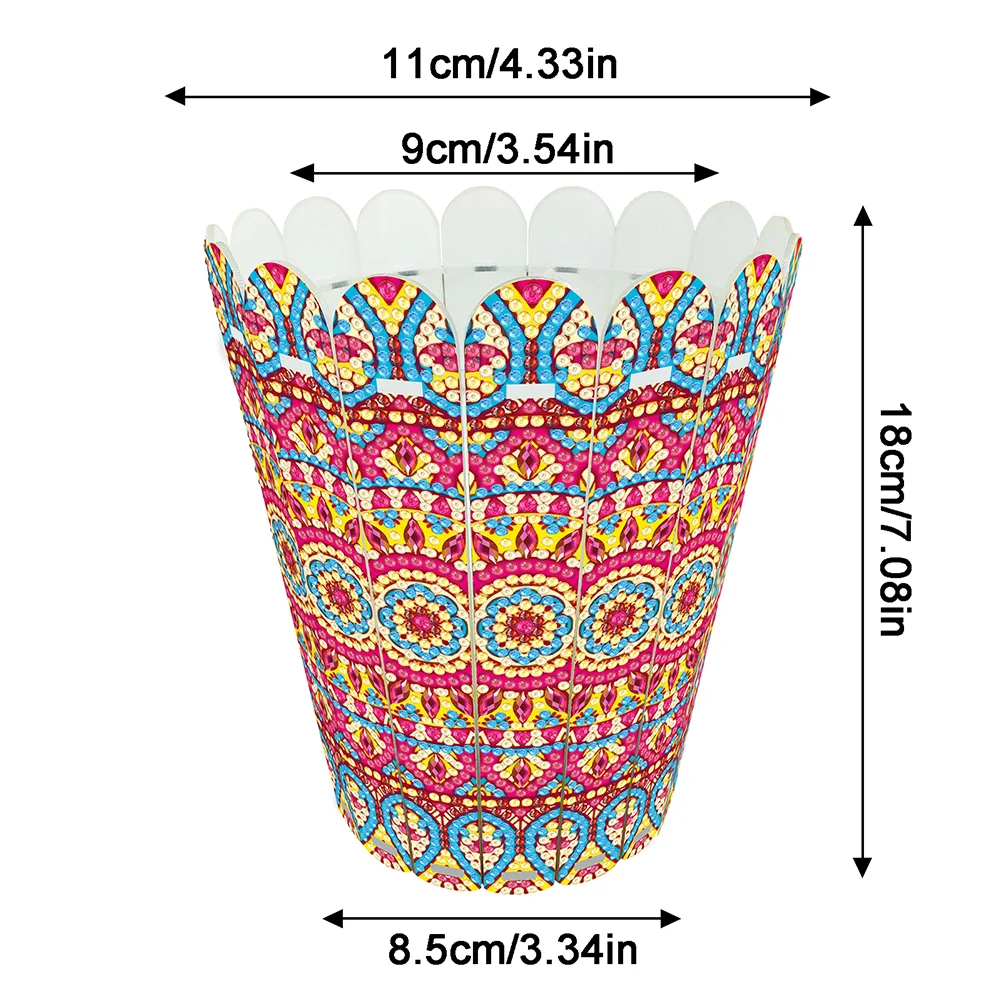 Desktop Diamond Art Flower Arrangement Vase for Home Office Decor (Flower)