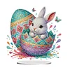 (US Only)2D Flat Easter Egg Bunny DIY Double-Sided Diamond Painting Desktop Decorations