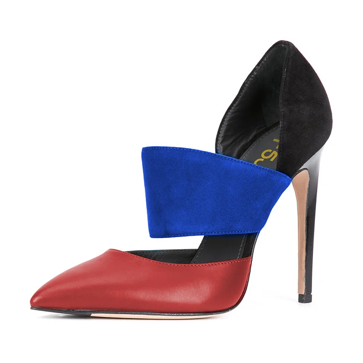 Multicolor Stiletto Heels Pointed Toe Commuting Pumps for Ladies |FSJ Shoes