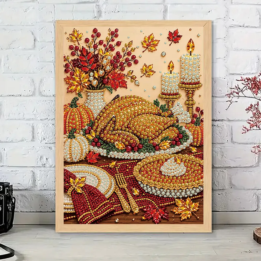 Pearl Painting Kit for Adults Thanksgiving Harvest Art