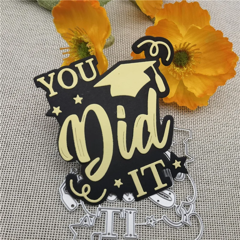 Nigikala Graduates Frame Metal Cutting Dies Stencils For DIY Scrapbooking Decorative Embossing Handcraft Template