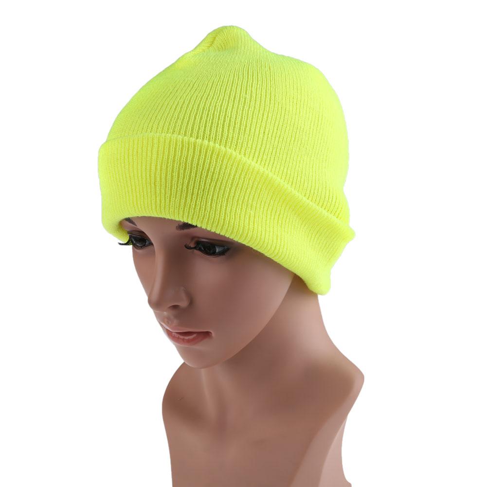 

Men\ S Women Beanie Knit Ski Cap Hip-Hop Color Winter Warm Unisex Wool Hat, Fluorescent yellow, 501 Original