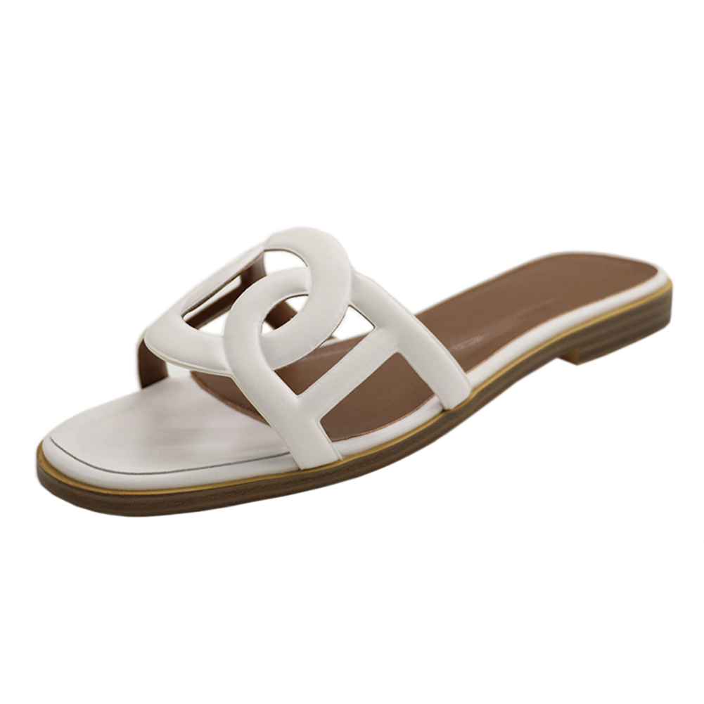 Circle Design Women's Summer Flats Slipers-MERUMOTE