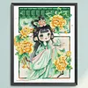 【Limited Stock Sale】Peony Girl-14CT Stamped Cross Stitch Egyptian Cotton 49*59cm/19.29*23.23in tapestrymarket
