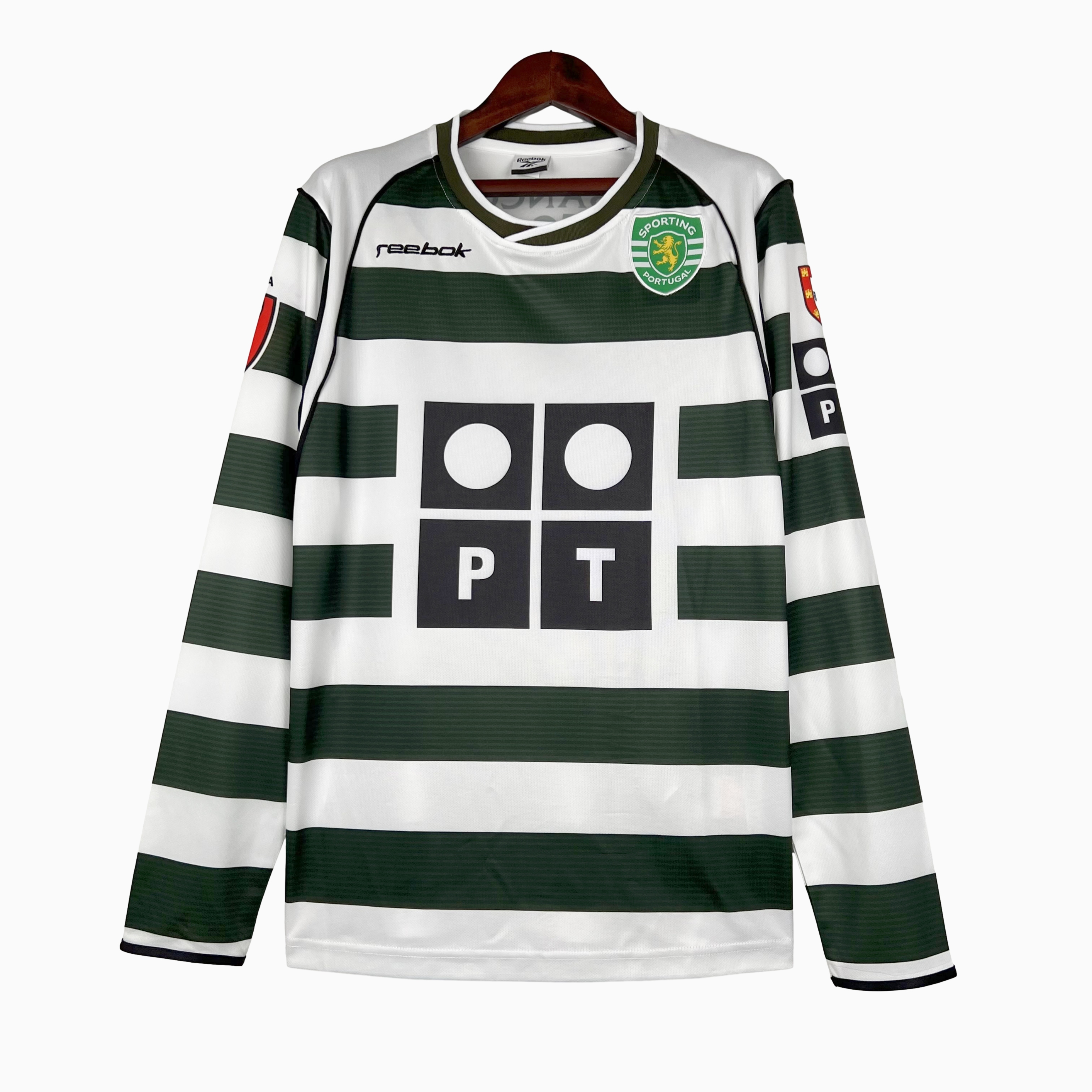 Retro Sporting CP 03-04 Home Stadium Long Sleeve Jersey