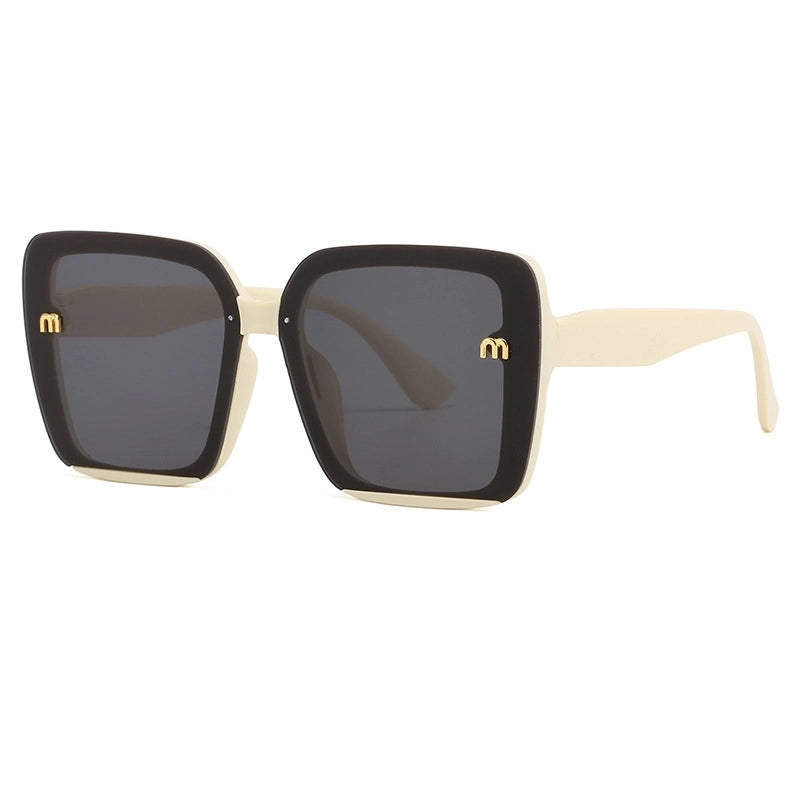 Casual Minimalist Gradient Color Pc Square Full Frame Women’s Sunglasses