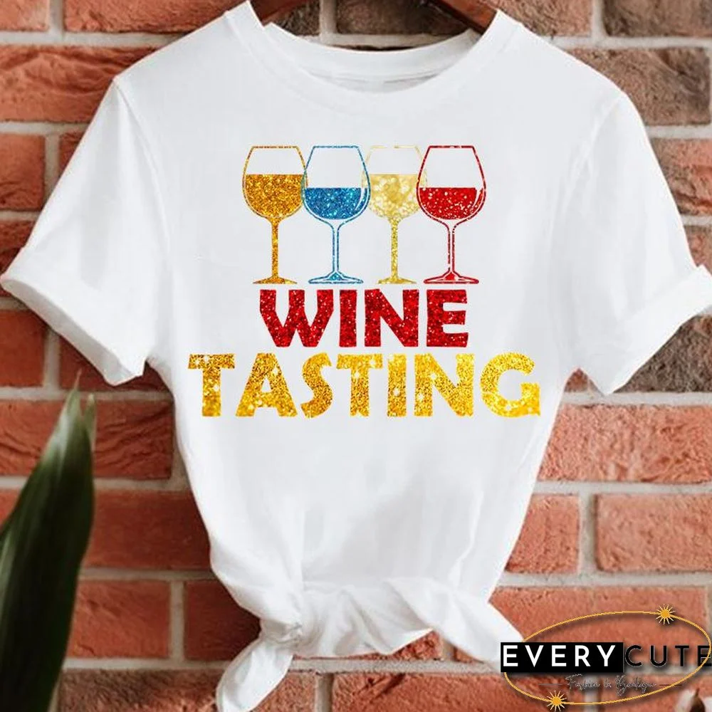 Women Lady Short Sleeve T-Shirts Print Tee Fashion Summer Clothes Female Style New 90S Trend Tshirt Top Graphic T-Shirt