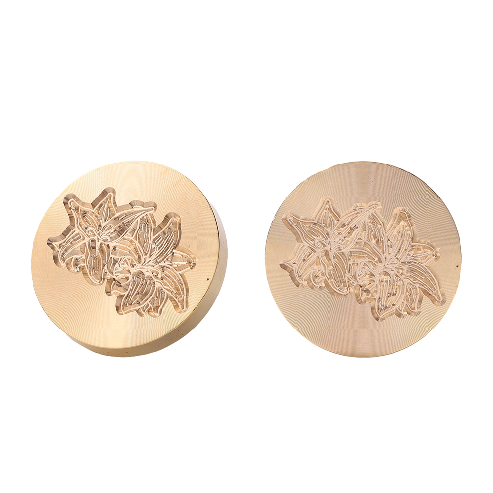 

30mm Round Grass Flower Wax Sealing Stamp Head - Wax Seal Stamp, 501 Original