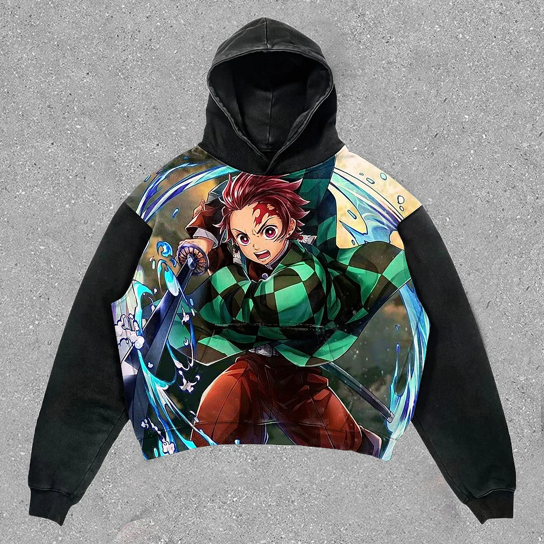 Fashionable Personalized Anime Print Long Sleeve Hoodie