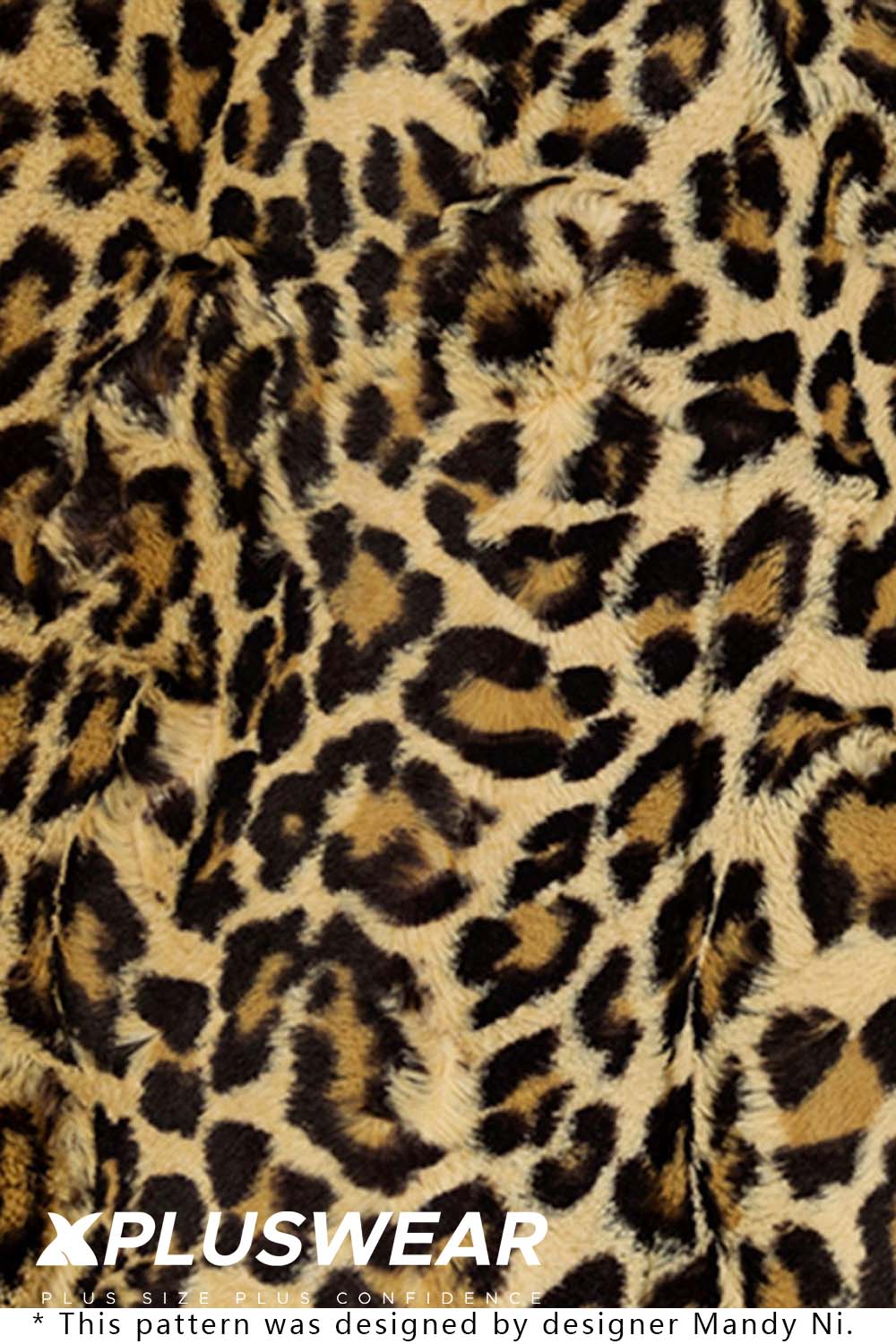 Plus Size Casual Khaki Leopard Print Round Neck Short Sleeve Maxi Dress [Pre-Order]