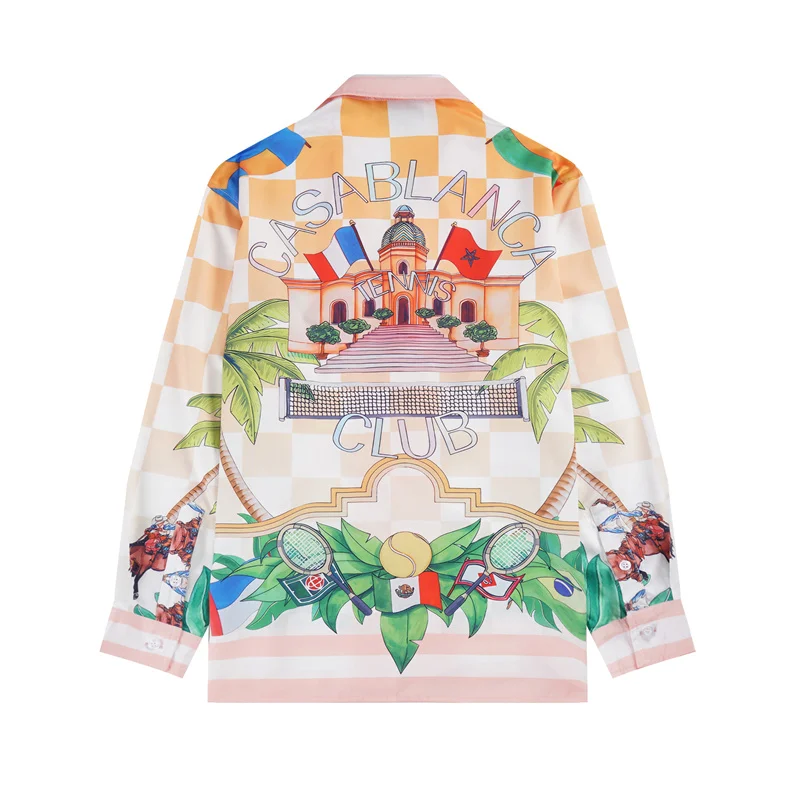 Casablanca 2023 new silk long-sleeved shirt