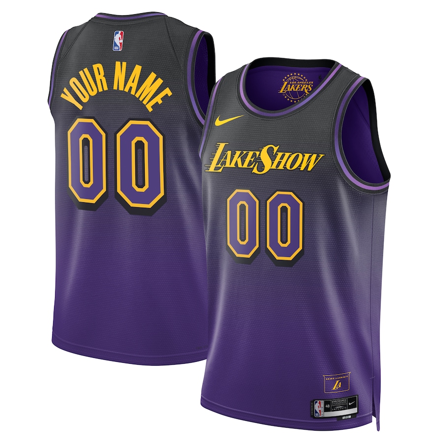 Unisex Los Angeles Lakers Purple 2024/25 Custom Swingman Jersey - City Edition mysite