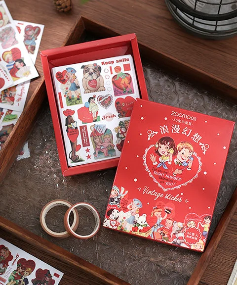 50 Pcs Fairy Tale Manor Stickers Gift Set