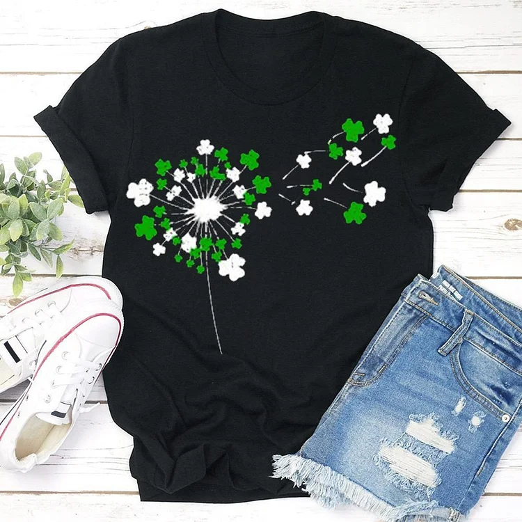 Dandelion St. Patricks Day  T-Shirt Tee --Annaletters