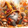 Diamond Painting-DIY Full Round Drill Autumn Gnome(40*40 CM)