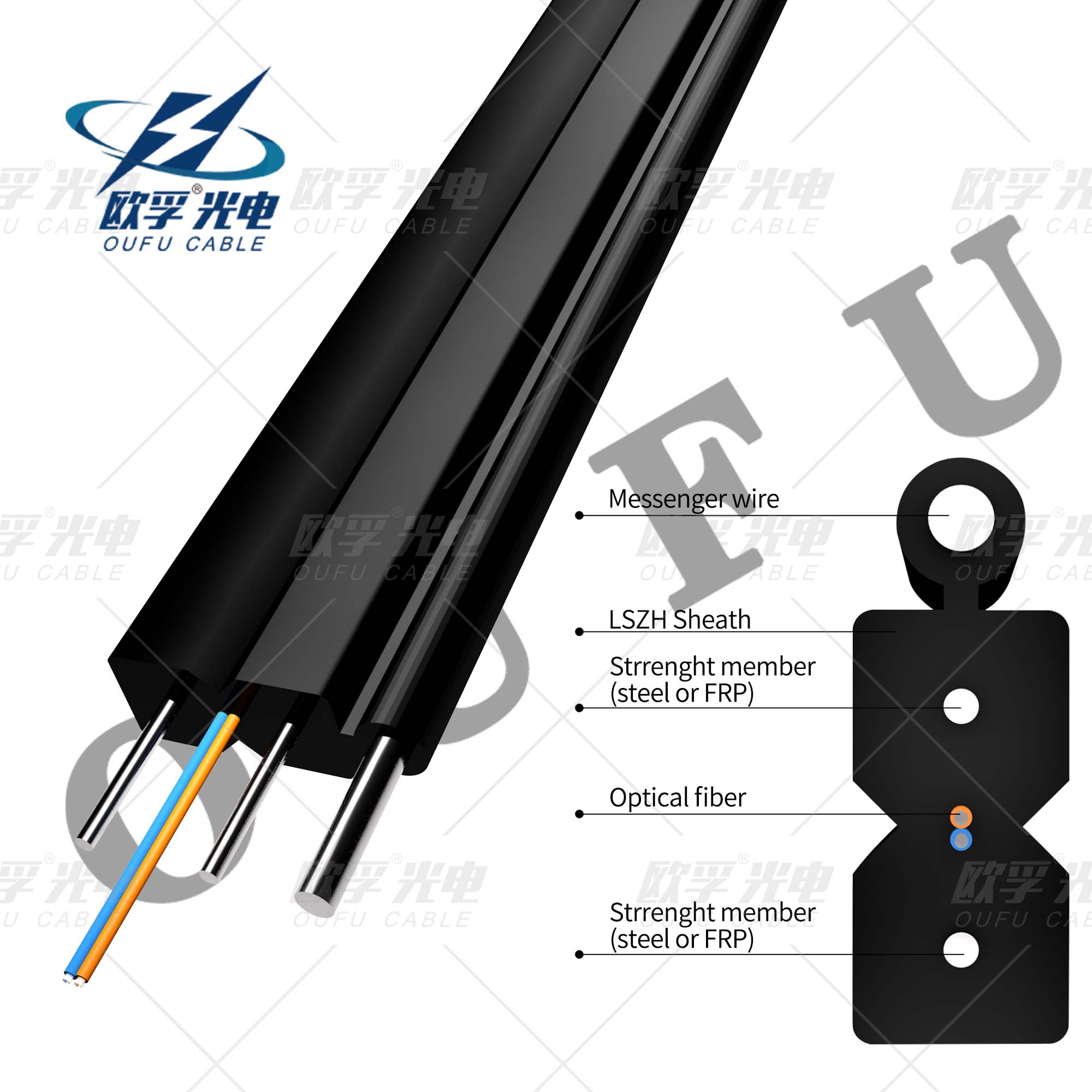 GJYXCH FTTH drop cable Steel wire