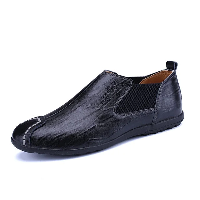 Men's Spring / Fall Business / Classic / Casual Daily Office & Career Loafers & Slip-Ons Nappa Leather Breathable Non-Slipping Wear Proof Black / Yellow / Brown