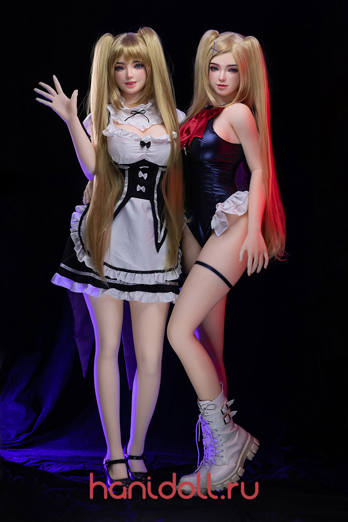 HANIDOLL 168см реалистичная секс кукла с натуральной грудью голубые глаза блондинистые косы H3699 [Индивидуальный заказ]