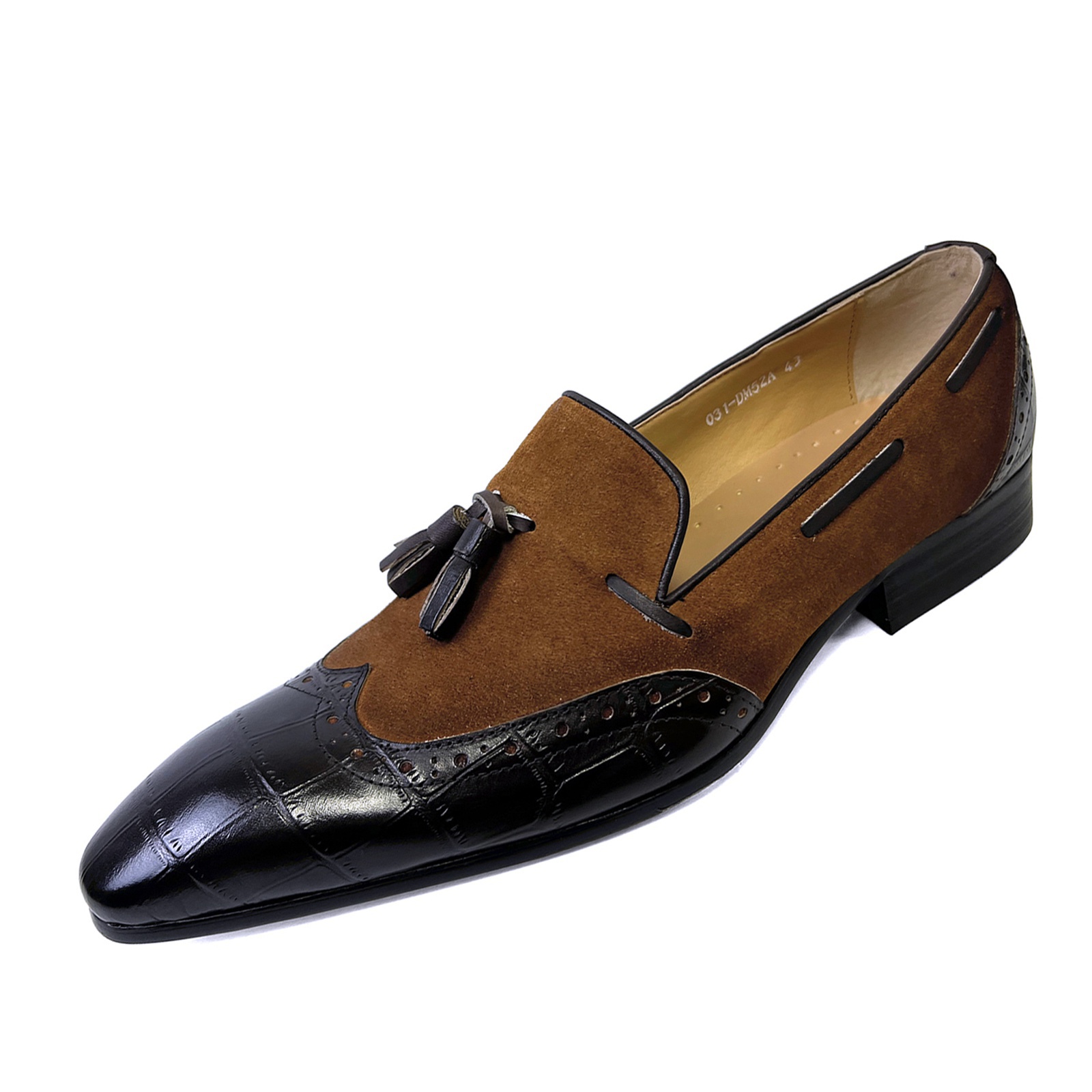 Leather Mens Loafers With Tassel Suede Man Dress Shoes Moccasin Footwear