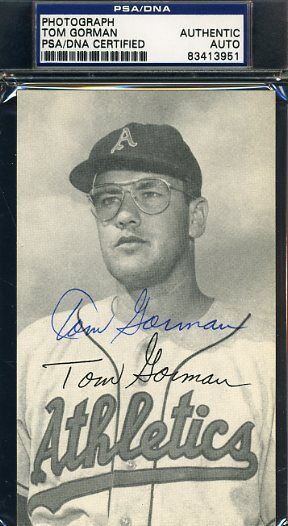 Tom Gorman Signed Psa/dna Certified Team Issue Photo Poster painting Authentic Autograph