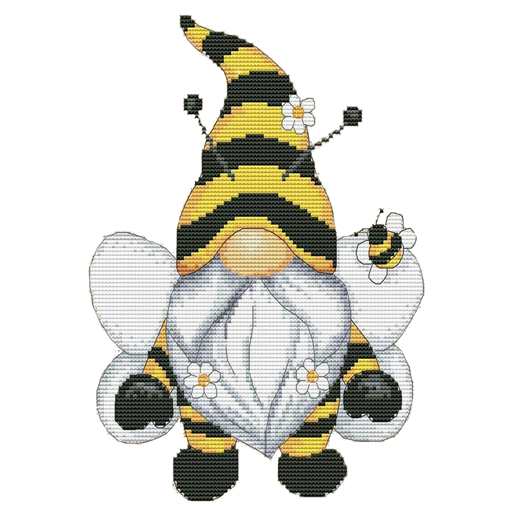 

Bee Gnome - 11CT Stamped Cross Stitch - 30*40CM, 501 Original