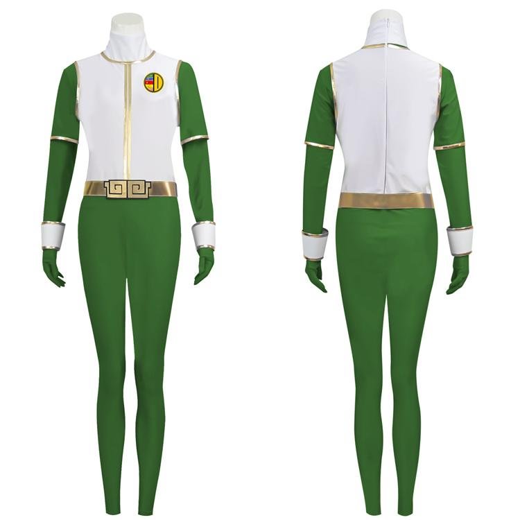 Power Rangers Gosei Sentai Dairanger Green Ranger Cosplay Costume