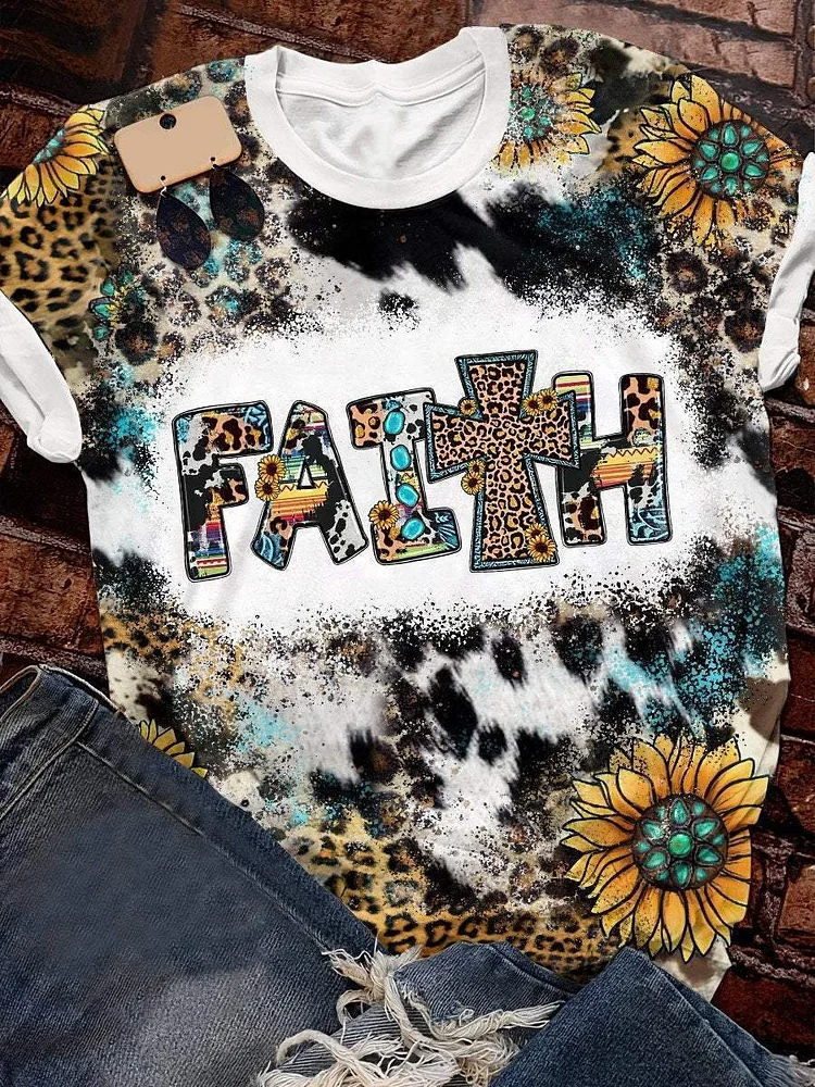 Faith Print Short Sleeve T-shirt