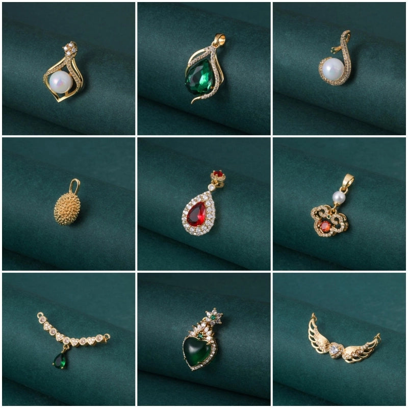 1 Piece 1-2cm Copper Zircon Geometric Jewelry Accessories Pendant