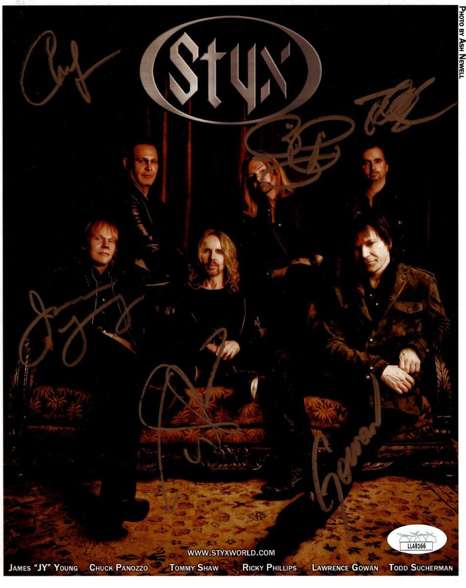 Styx Band Signed Autographed 8X10 Photo Poster painting Shaw Gowan Young JSA LL48166