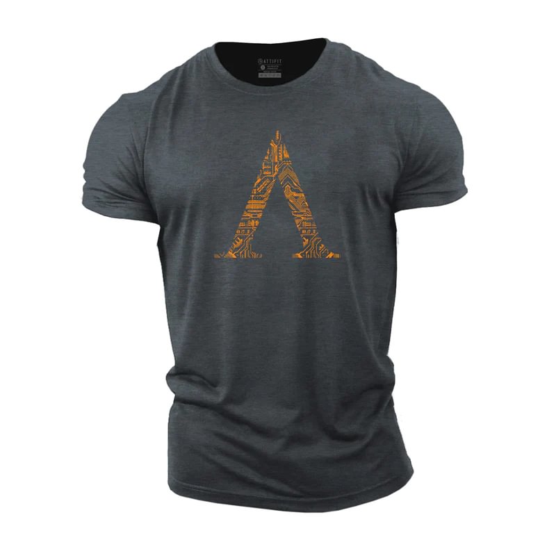 Cotton Letter A Men's T-shirts tacday