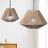 Woven Paper Rope Lamp Shade Simulation Rattan Light Shade for Living Room Hotel