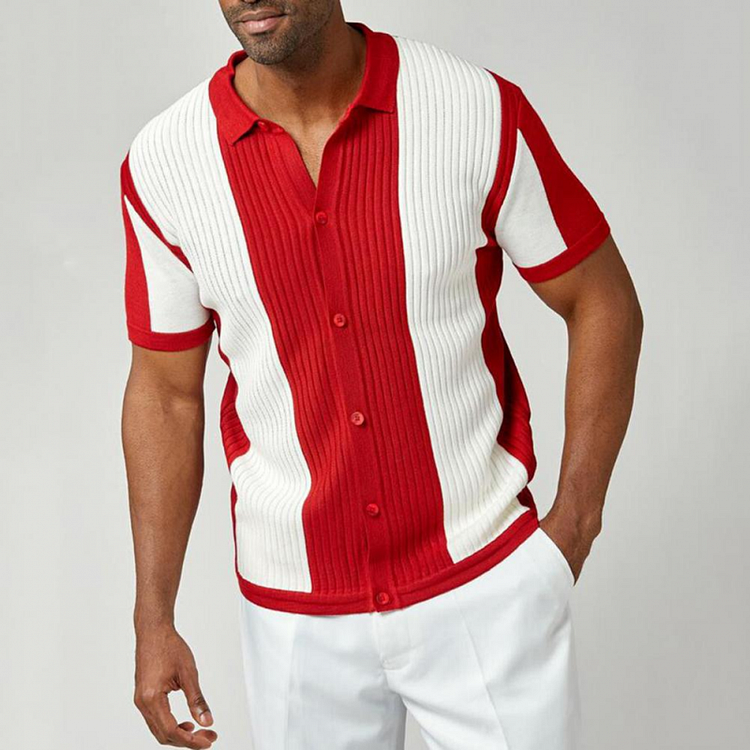 Men's Streetwear Short Sleeve Knitted Shirts at Hiphopee