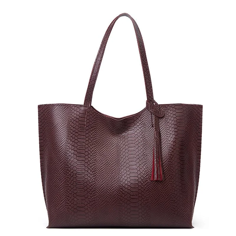 Fashion Snake Print Tote Bag