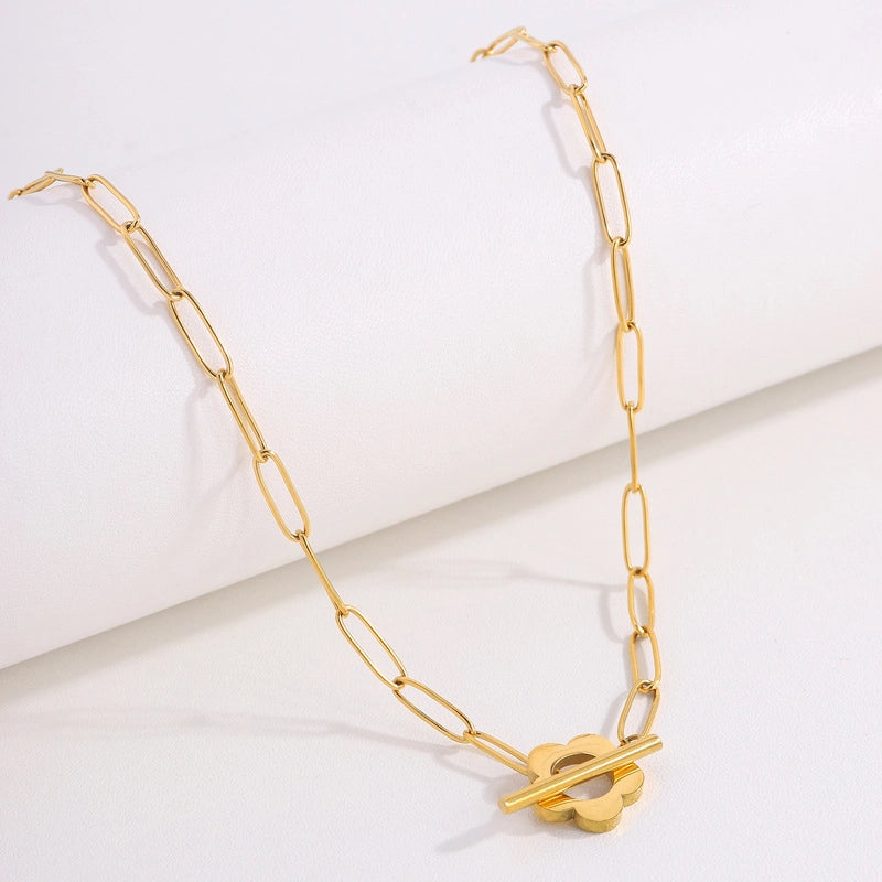 Retro Streetwear Cross Titanium Steel Plating Men’s Pendant Necklace